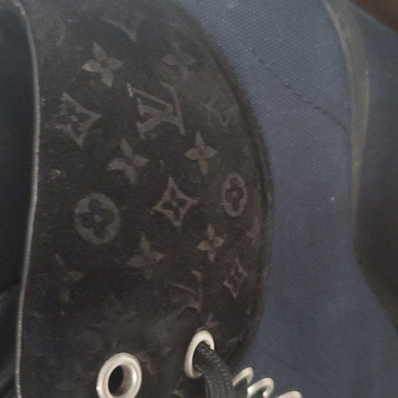 Louis Vuitton Size 36.5 Ankle wedge navy booties - Picture 2 of 4